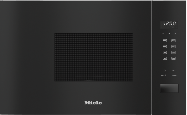 MIELE M 2230 SC OBSW | Einbau-Mikrowellengerät mit seitlich liegender Sensorbedienung für eine komfortable Handhabung.