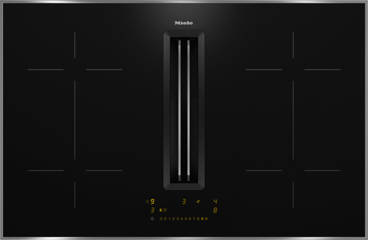 MIELE KMDA 7473 FR-A Silence | Induktionskochfeld mit integriertem Dunstabzug mit Silence Motor und 2 Flex-Bereichen für Abluftbetrieb 